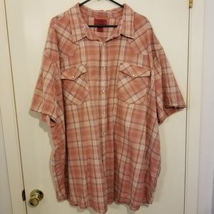 Foundry Size 4XLT pearl snap button shirt